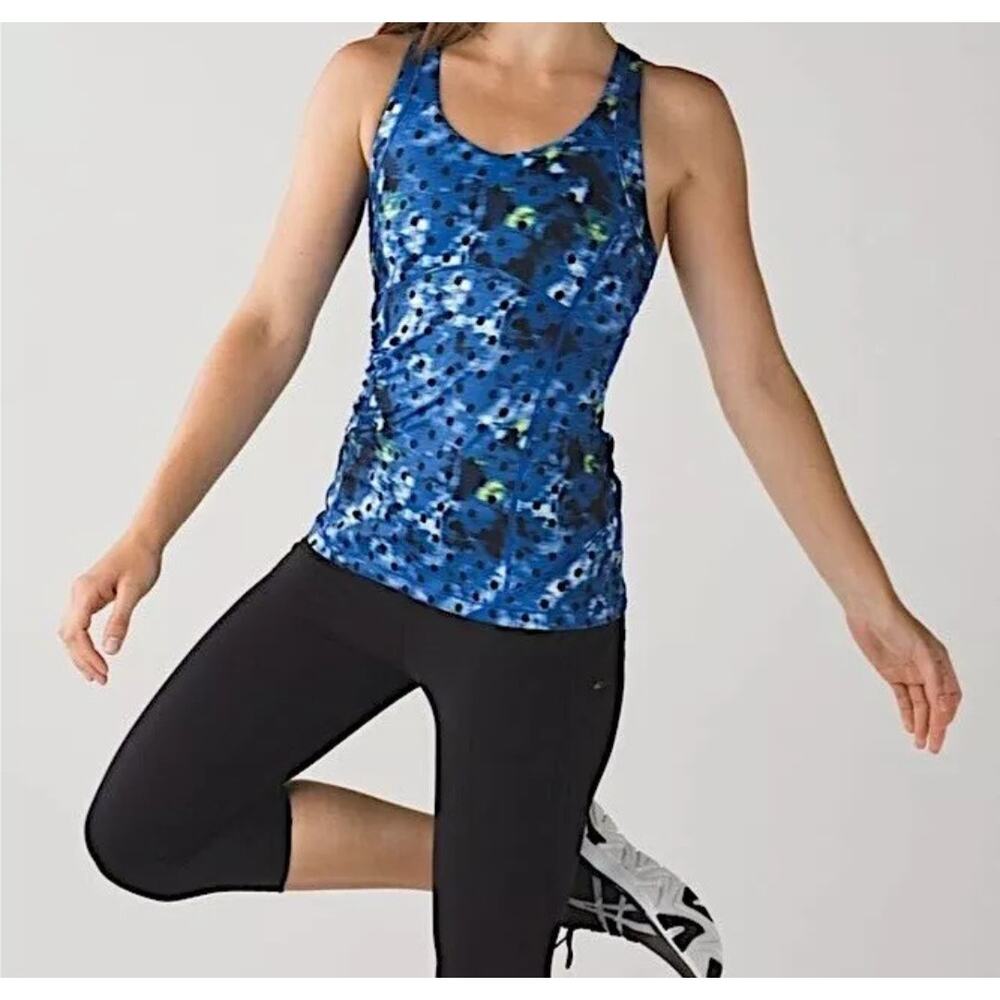Lululemon Kanto Catch Me Tank Blue & Black 6